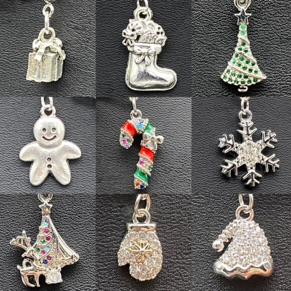 Silver Charm Bracelet with Festive Holiday Removable Charms - Picture 12 of 12